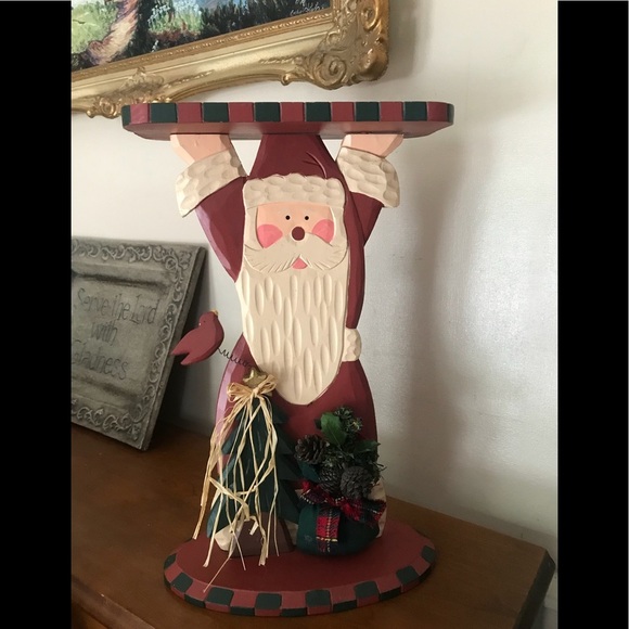 ❤️Rare Vintage Hand Painted Wooden Santa - Picture 2 of 8